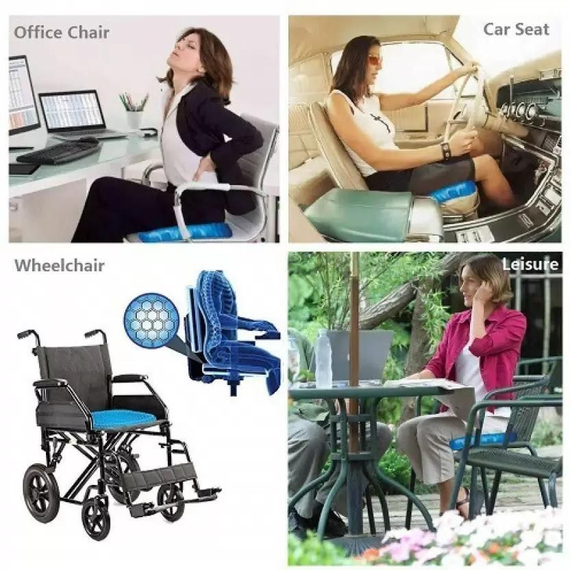 FoxRest™ – Gel Orthopedic Seat Cushion for Office Chair, Wheelchair, or Home Rubber Cushion for Back Pain