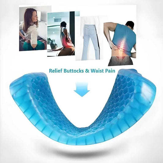 FoxRest™ – Gel Orthopedic Seat Cushion for Office Chair, Wheelchair, or Home Rubber Cushion for Back Pain